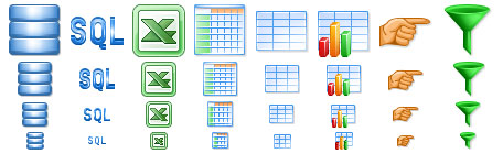 Glossy Data Icons