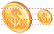Dollar coin icons