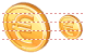 Euro coin icons