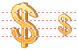 Gold dollar icons