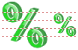 Green percent icons