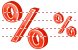 Red percent icons