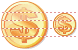 Dollar coin icons