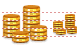 Gold coins icons