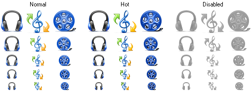 Audio Toolbar Icons
