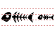 Fish skeleton icons