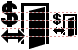 In-home banking icons