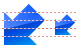 Arrow down-left icons