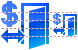 In-home banking icons