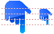 Pointing down icons