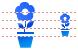 Pot flower icons