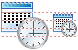 Date and time icons