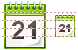 Tear-off calendar icons