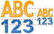 Letters and digits icons