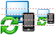 PC-PDA synchroni- zation icons
