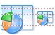 Pie chart for grid icons