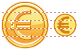 Euro coin icons