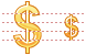 Gold dollar icons