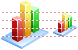 3d bar chart icons
