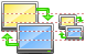 Data synchro- nization icons