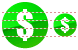 Dollar coin icons