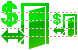 In-home banking icons