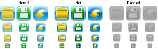 iPhone Style Toolbar Icons