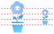 Pot flower icons