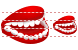 Artificial teeth icons
