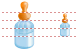 Baby bottle icons