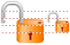 Open lock icons
