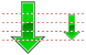 Down arrow icons