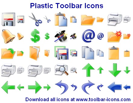 Plastic Toolbar Icon Set screenshot