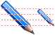 Blue pencil icons