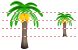 Coconut palm icons