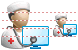 Computer doctor icons