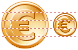 Euro coin icons