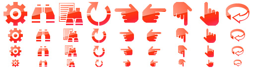 Red Toolbar Icons