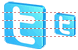 Blue twitter icons