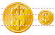 Dollar coin icons