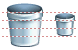 Empty dustbin icons