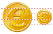 Euro coin icons