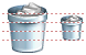 Full dustbin icons