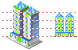 Multistorey buildings icons