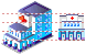 Municipal hospital icons