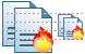 Burning documents icons