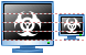 Computer virus icons