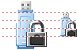 Locked USB drive icon